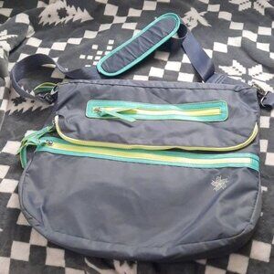 Tek Gear Gray Teal Yellow School Messenger Crossbody Bag